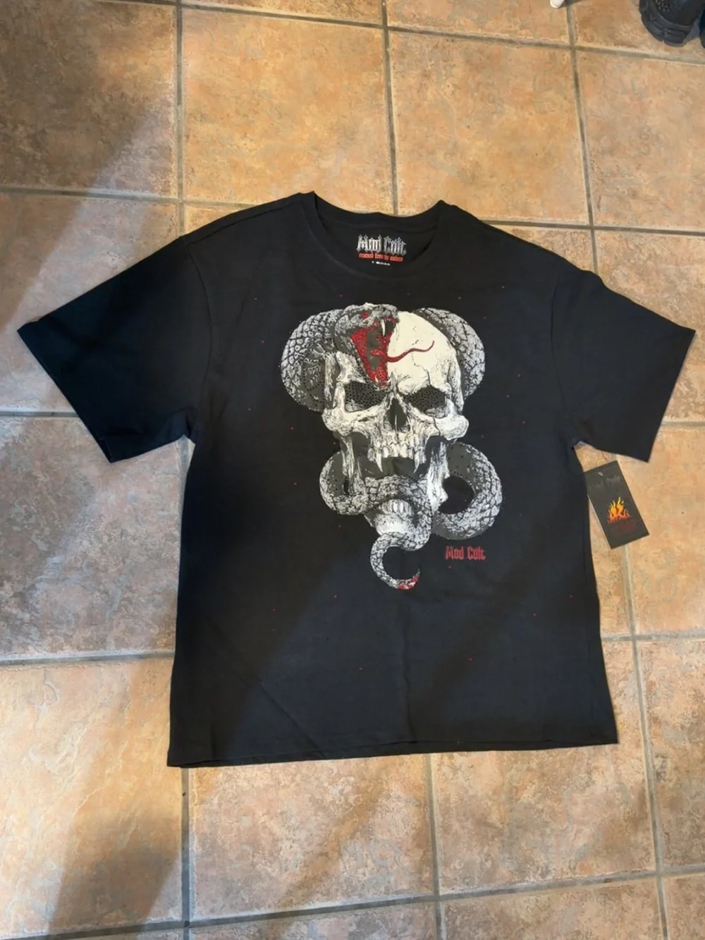 MOD Cult Skull & Snake Graphic Tee - Black